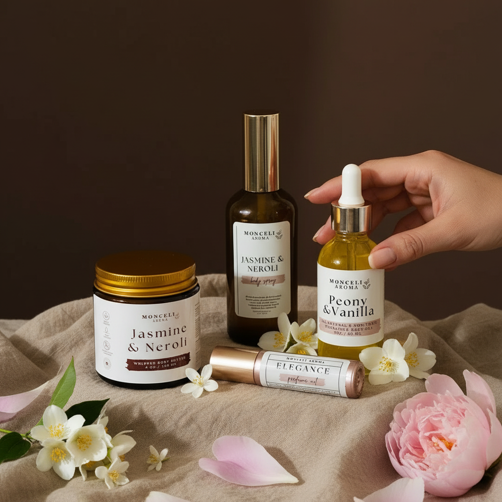 Plant derived body care for soft radiant skin. Discover phthalate-free body oils, whipped body butters, perfume oils and body sprays crafted for gentle, non-toxic self-care rituals.